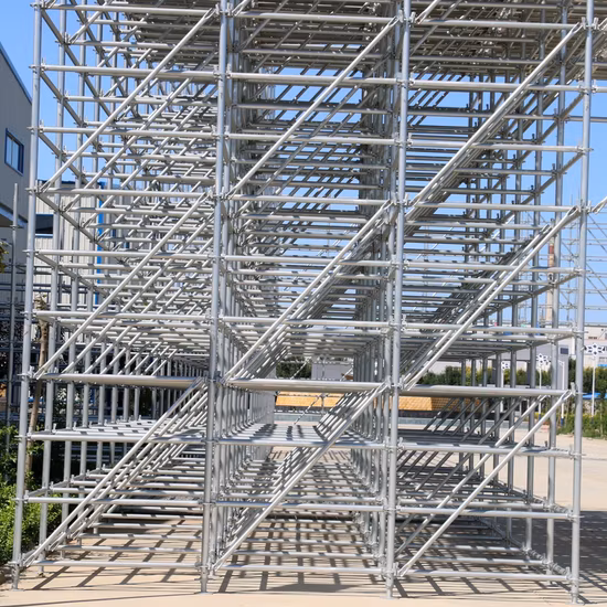 Wholesale Ringlock Scaffold Layher Scaffolding System for Bridge Building Construction