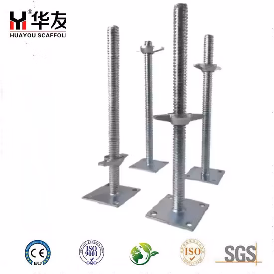 Adjustable Ladder Scaffolding Parts Solid Screw Jack Base