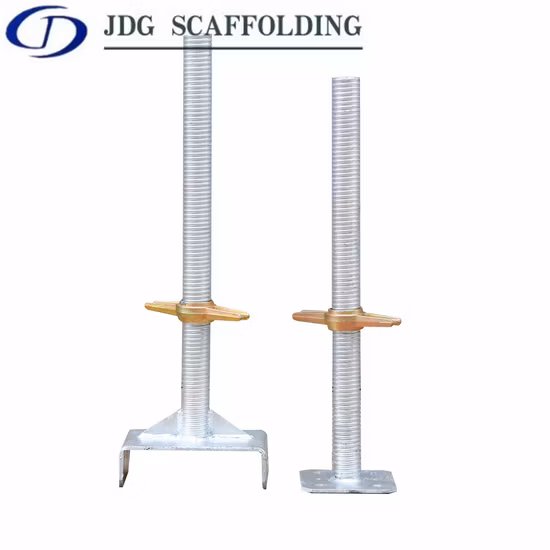 Construction Parts Galvanized Scaffolding Adjustable Screw Base Jack and U Head