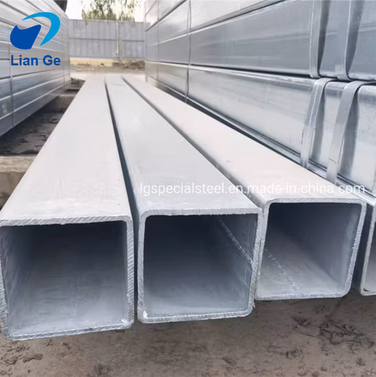 Liange Sch40 Sch80 Galvanized Gi Zinc Coated Thin Thick Wall Structural Tube Seamless Round Square Steel Pipe